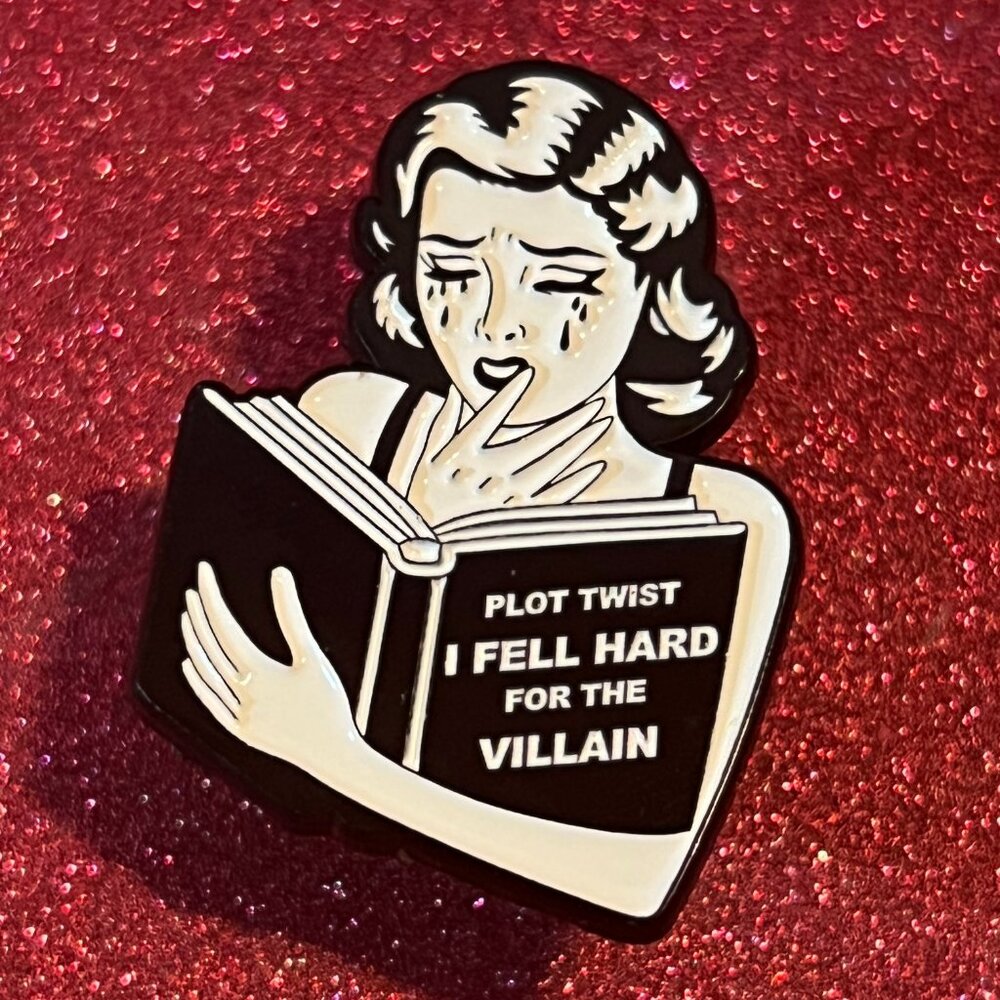 Plot Twist: I Fell Hard for the Villain Enamel Pin | Perfect for Smut Book Lover